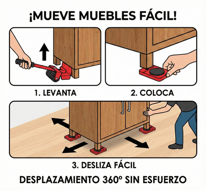 Kit 4 Ruedas Remolques De Elevacion